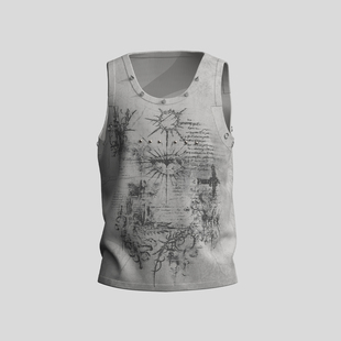 马甲背心暗黑风日常青年男浅灰色 ·无袖 DreamBand 神谕之眼