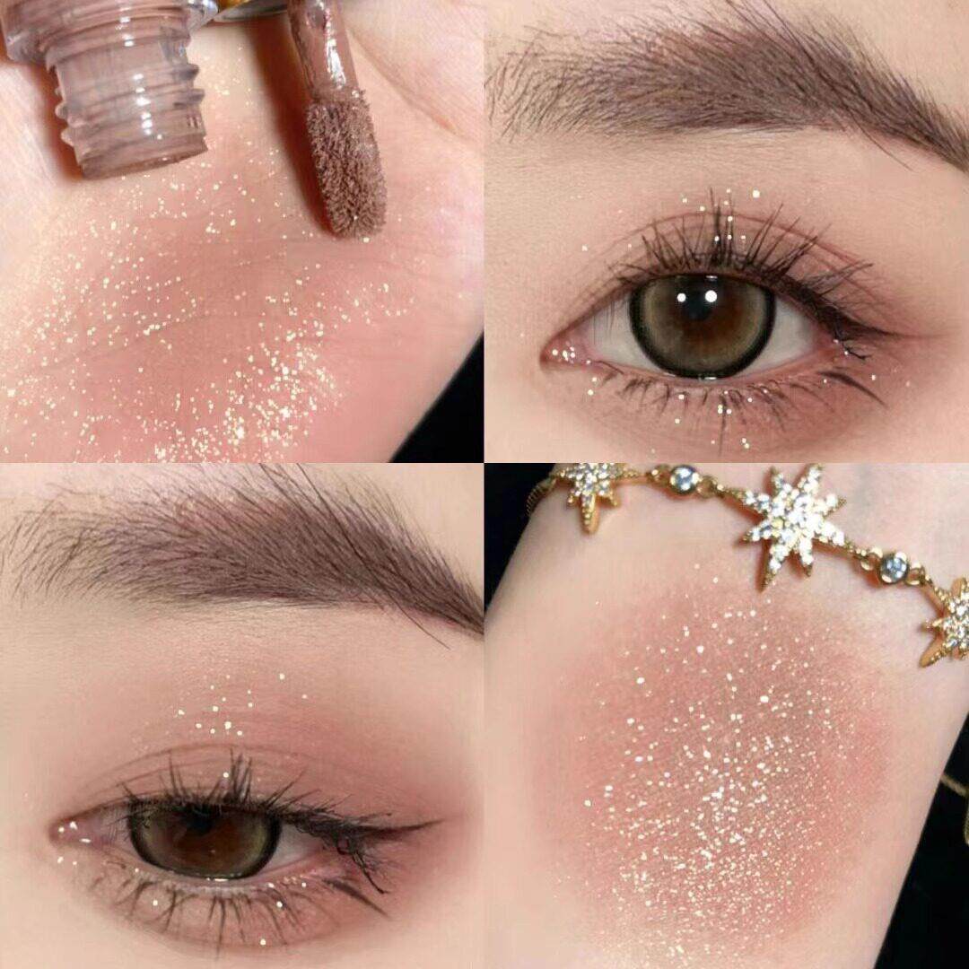 单色眼影液哑光微闪高光液卧蚕一滴泪持久裸色牛郎大地色液体眼影