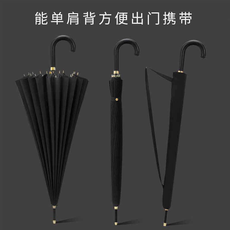 2024年新款24骨长柄雨伞加大加厚加固男士高档全自动商务高尔夫伞