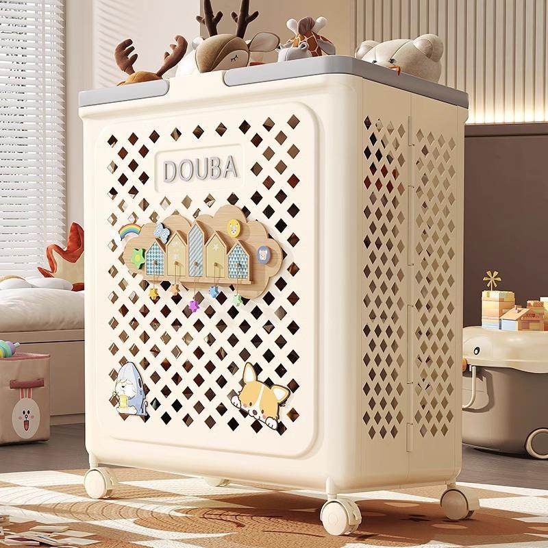 日本正品儿童玩具收纳筐毛绒娃娃收纳神器折叠大容量玩偶储物箱