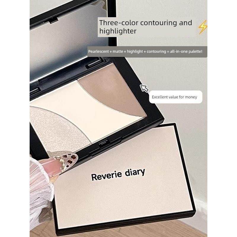 小红书推荐三色高光轮廓一体调色板、立体鼻部阴影、不卸妆、哑光,彩妆/香水/美妆工具,阴影,淘宝优惠券,粉丝福利购,淘宝优惠卷