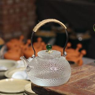 电陶炉茶壶家用黑茶玻璃煮茶器耐高温烧水泡茶养生提梁壶小型 日式