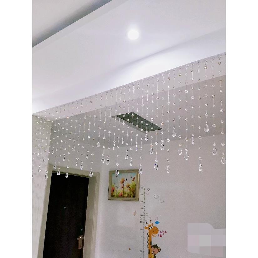 水晶珠帘网红卧室客餐厅隔断挂帘背景帘子玄关卫生间门帘墙挂装饰