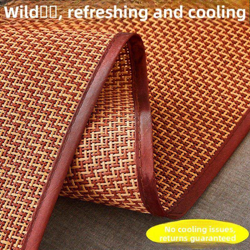 夏季冰丝席1.8米床三件套可折叠1.5藤席1.2席冬夏两用2.0米草席,床上用品,藤席,淘宝优惠券,粉丝福利购,淘宝优惠卷