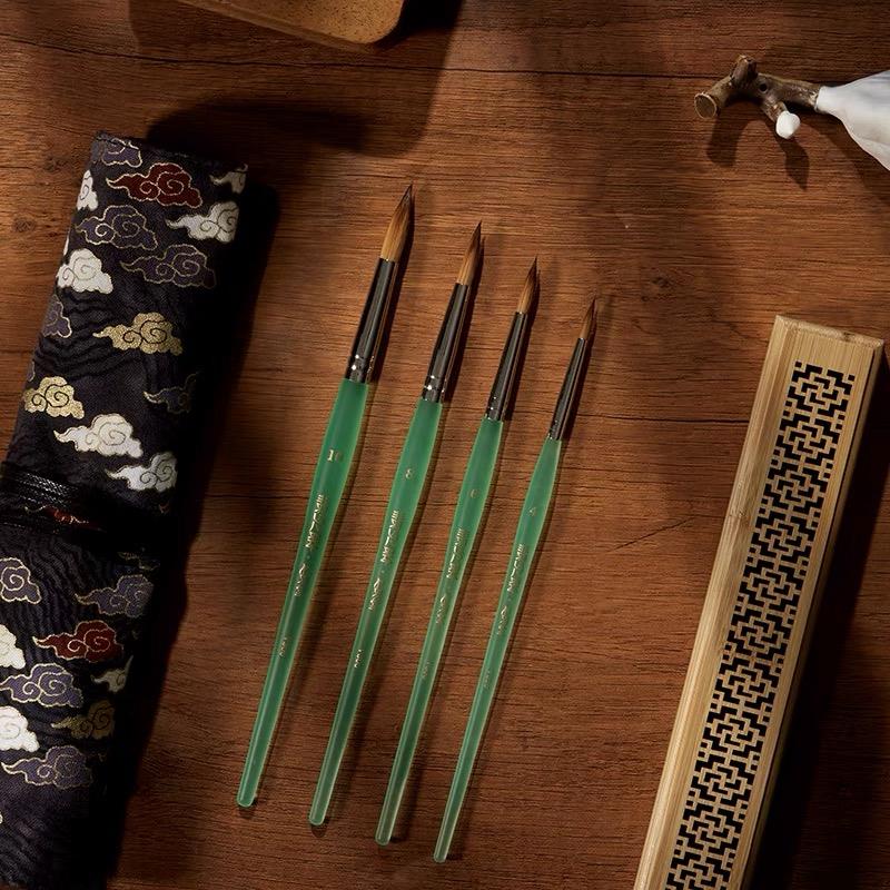 竹羽堂翡冷翠系列 松鼠毛 仿生貂毛 水彩画笔 V200 V300 3018F