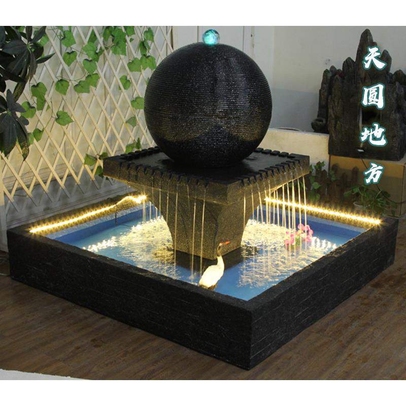 流水喷泉鱼缸风水球酒店大堂花园水景装饰水幕墙景观摆件开业礼品