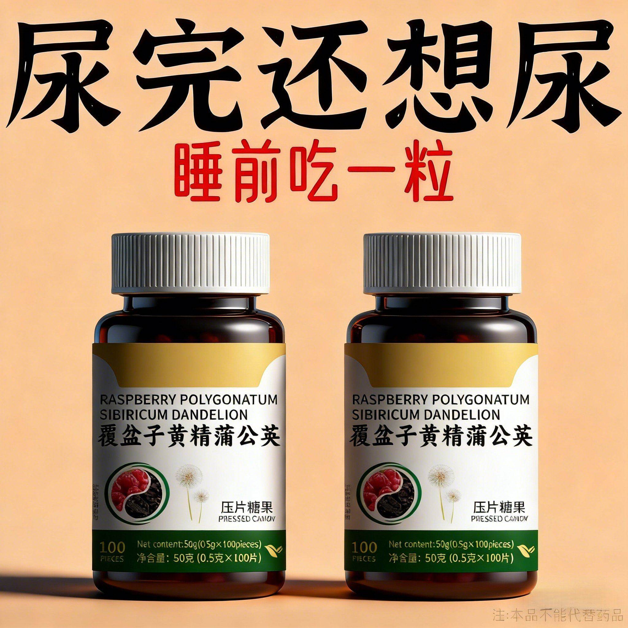 尿频尿急小便次数多起夜频繁覆盆子黄精蒲公英片夜尿频繁