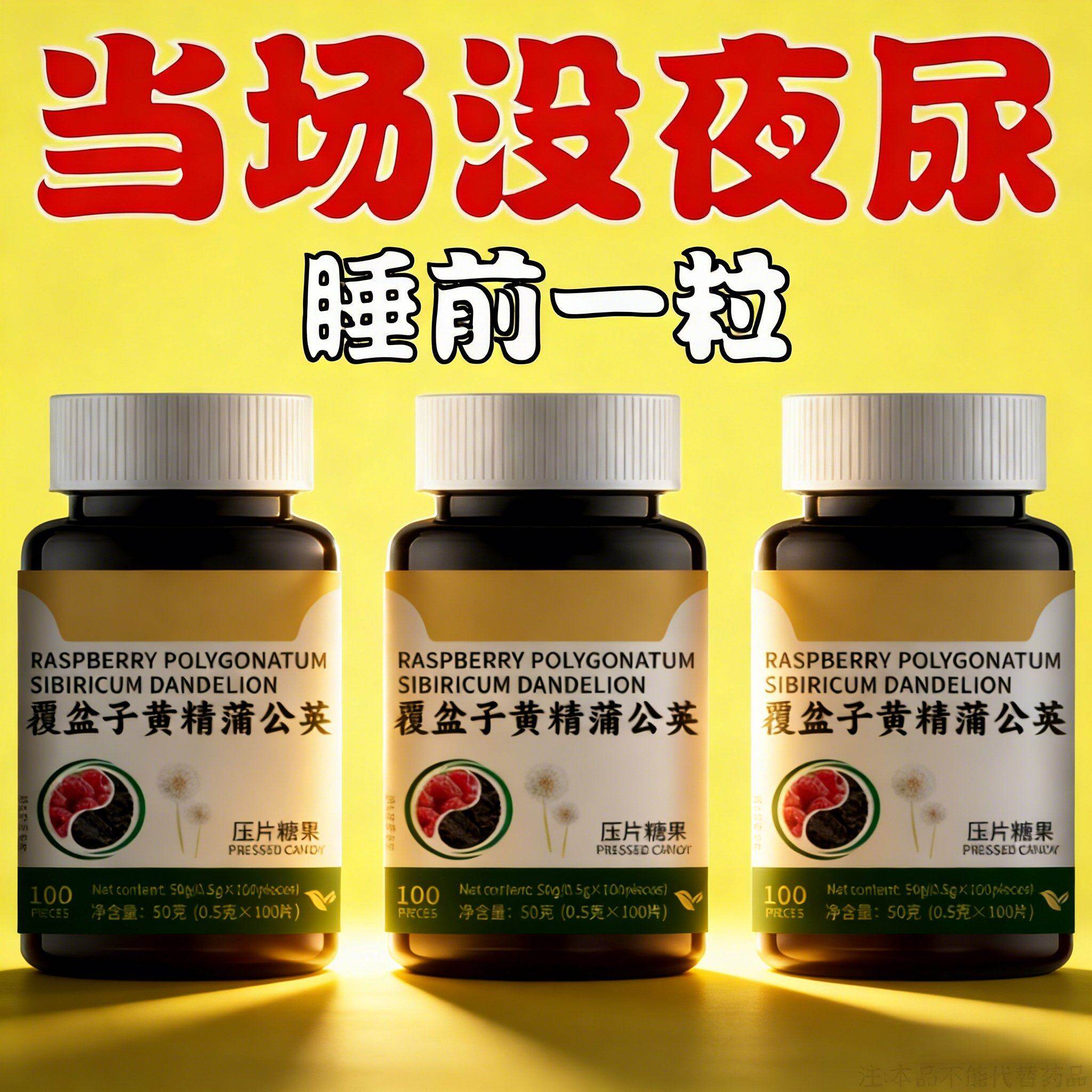 尿频尿急小便次数多起夜频繁覆盆子黄精蒲公英片夜尿频繁