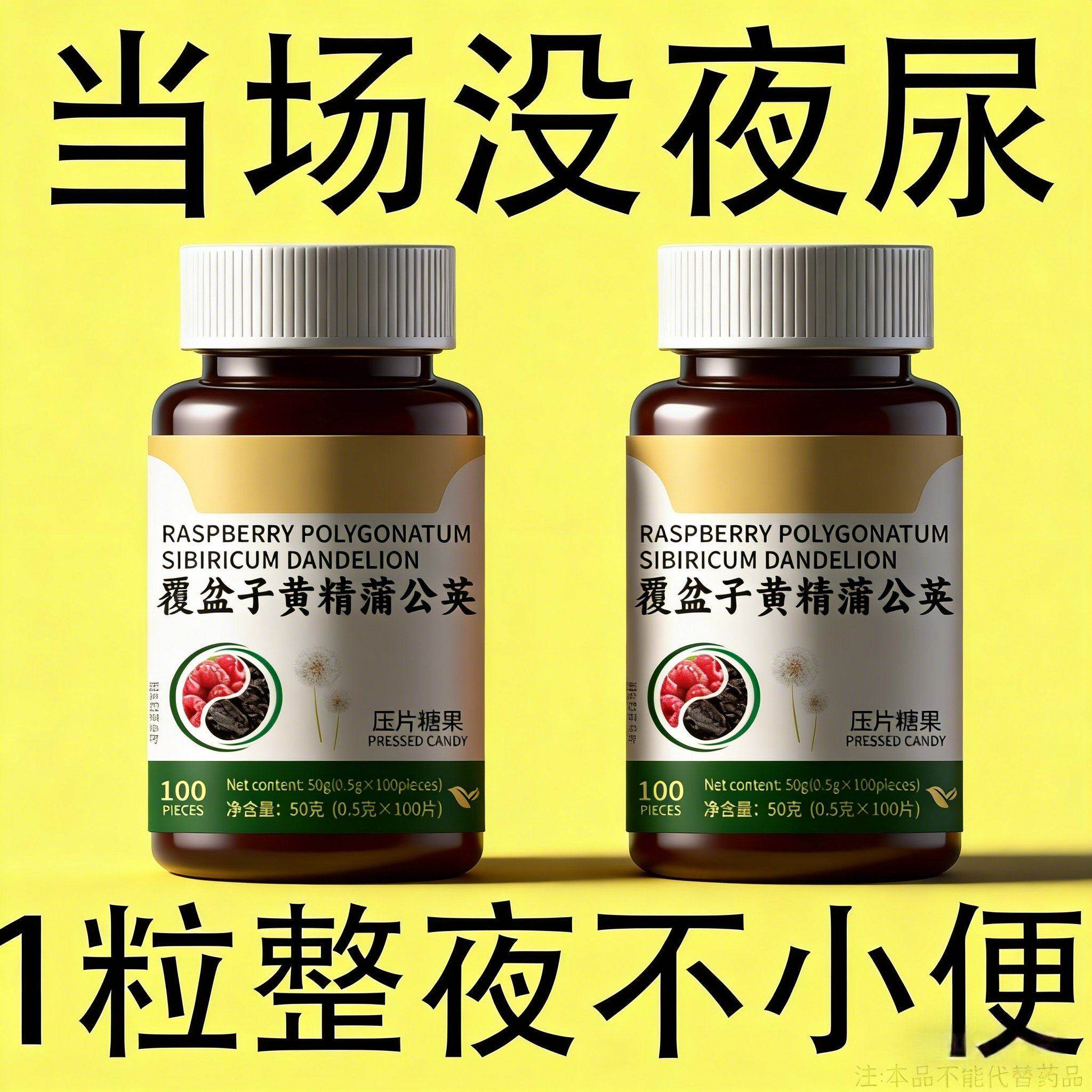尿频尿急小便次数多起夜频繁覆盆子黄精蒲公英片夜尿频繁