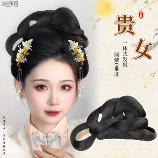 发髻 发髻盘发古风发包明制贵女造型古装 汉服假发一体式 陈都灵同款
