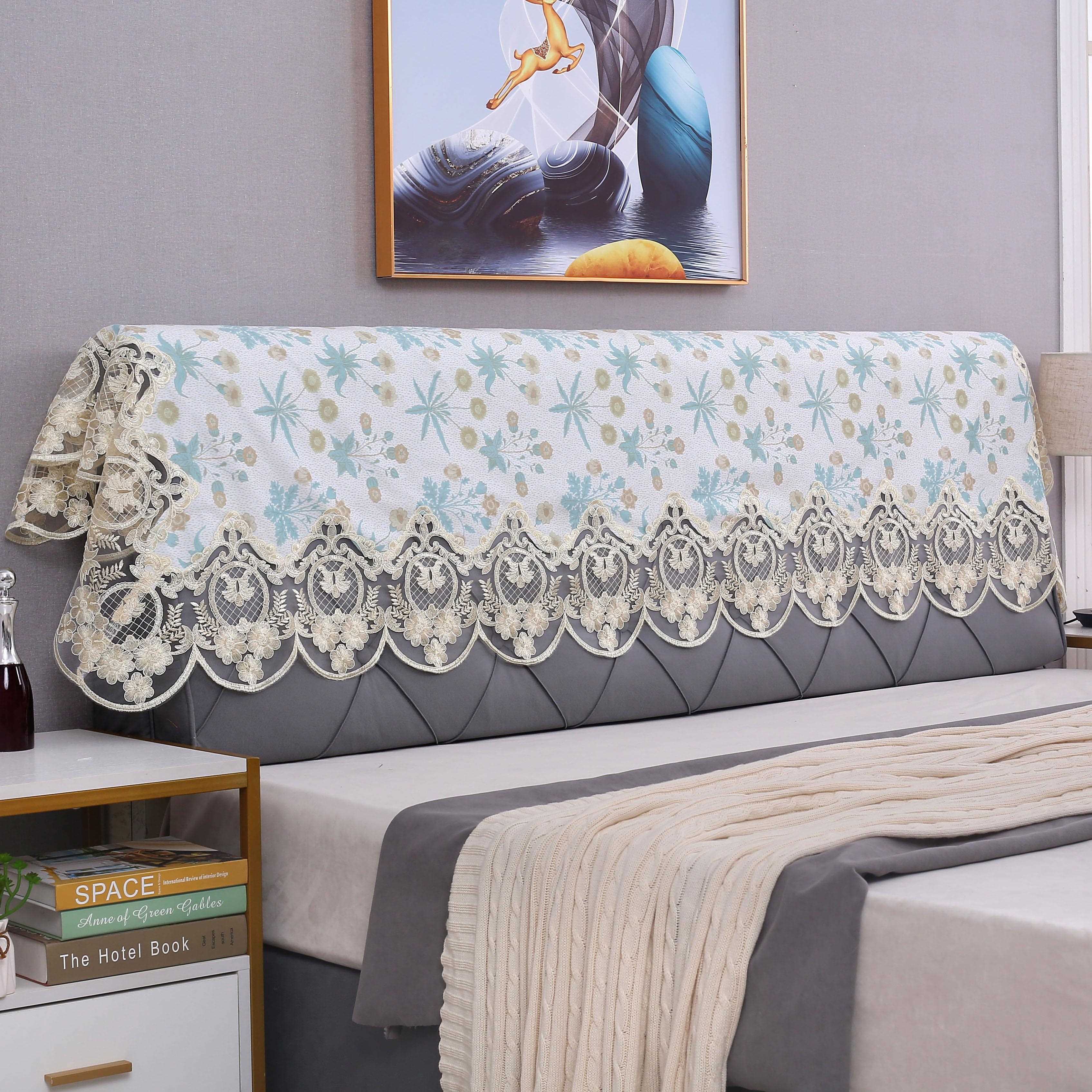 新疆包邮万能通用欧式风格四季床头盖布防尘搭巾靠背巾轻奢床头套