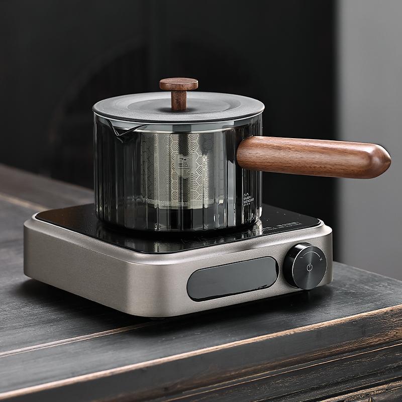 新款电陶炉煮茶壶套装高硼硅玻璃侧把壶加厚耐高温煮茶器围炉小型