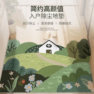 小清新入户门丝圈地垫防滑玄关脚垫刮土蹭泥耐磨耐脏地毯可定制