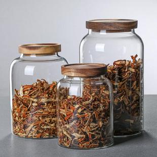 陈皮罐玻璃密封罐粮食药材储存专用罐家用食品级存放展示茶叶罐子