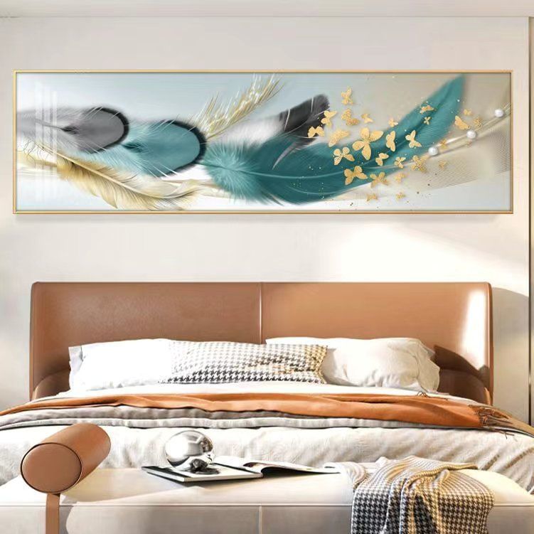 别墅花卉高档轻奢简约背景墙挂画客厅壁画画现代装饰画主卧室床头图片