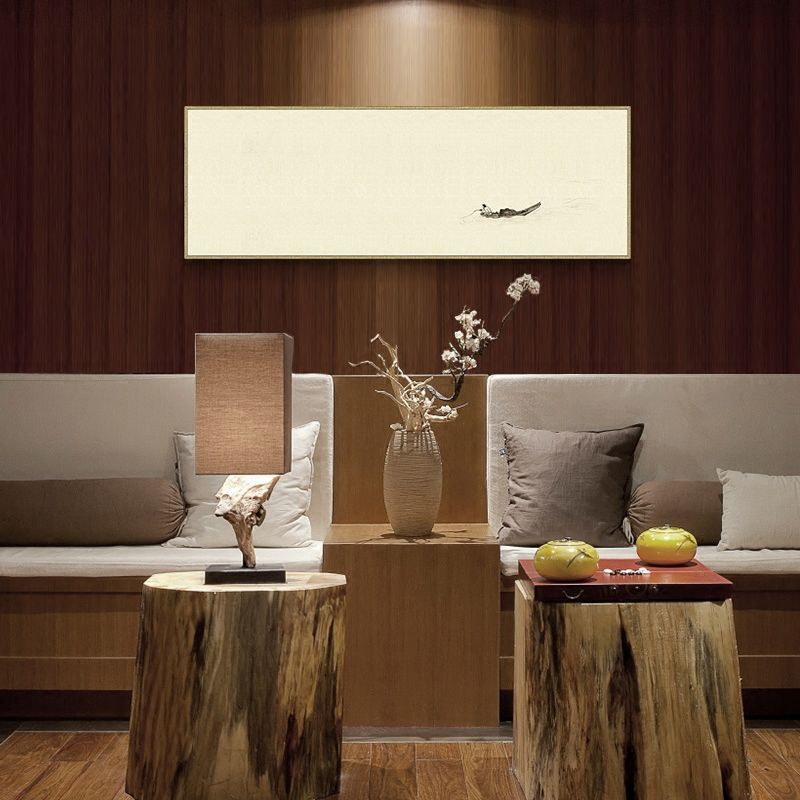 新中式装饰画现代简约客厅意境风景挂画横幅卧室床头画