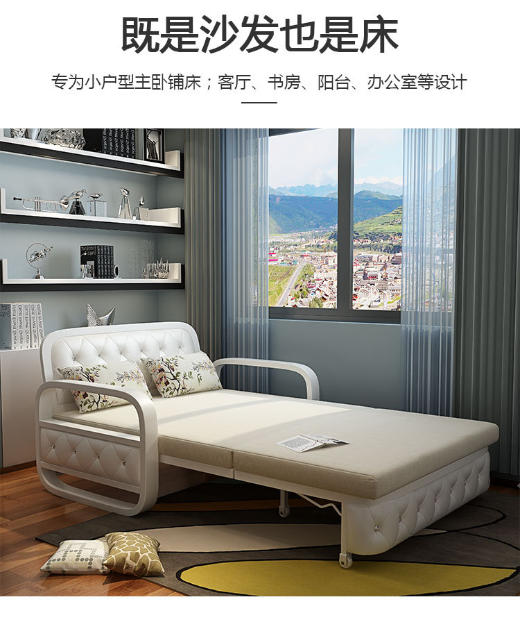 沙发床折叠两用单人双人一米二多功能储物小户型书房客厅变床组合