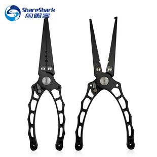 闲暇客多功能路亚钳不锈钢长嘴钓鱼钳子开环摘钩剪线钳渔具工具