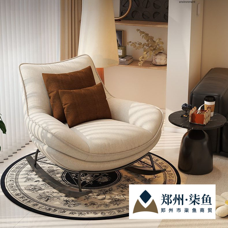 单人沙发椅复古单人椅法式中古风客厅卧室书房靠背沙发椅休闲座椅