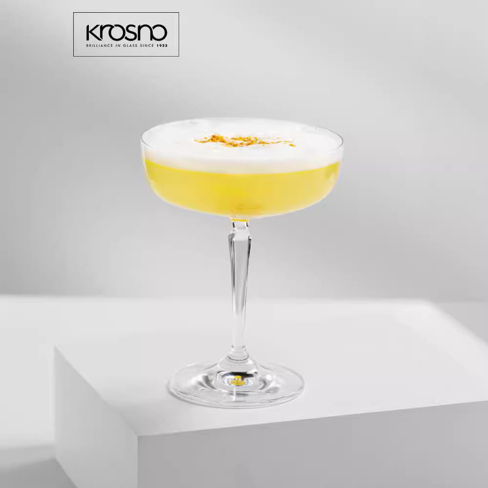 KROSNO波兰进口ROMA复古高脚水晶玻璃碟形香槟杯鸡尾酒杯香槟塔杯