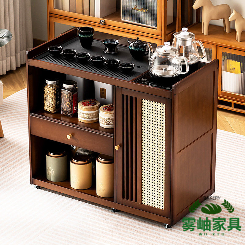 移动小型茶桌茶水柜家用放阳台泡茶桌茶台一体茶几桌子喝茶全套