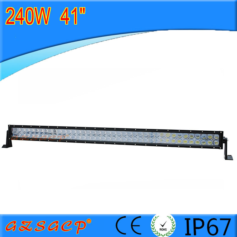 12V24V汽车LED长条灯越野车顶射灯CREE双排超亮聚光4D透镜240W