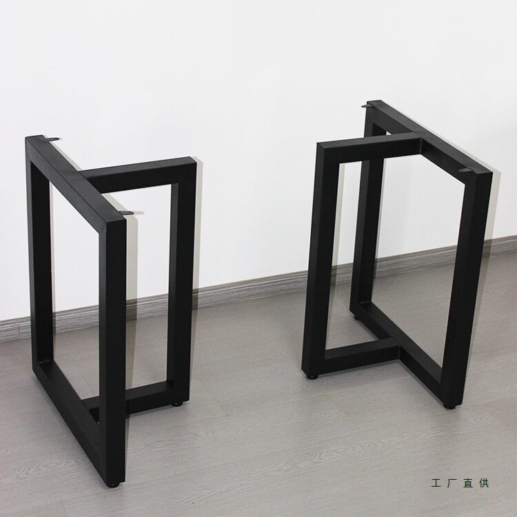 定 制铁艺桌腿支架岩板瓷砖大理石底座餐桌茶几桌脚电脑办公桌子