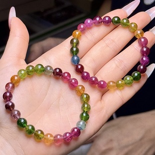 【HL】老矿色标玻璃体碧玺手串-约7mm（多样性发其一）-A9416