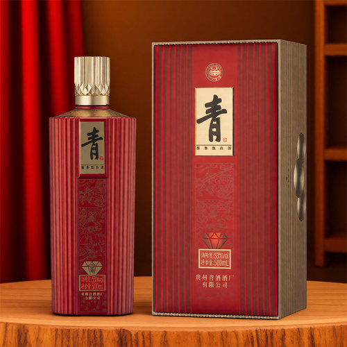 贵州青酒红钻500ml酱香型礼盒