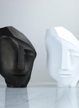 爆款创意家居艺术立体主义人头雕塑摆件抽象人物样板房客厅装饰摆