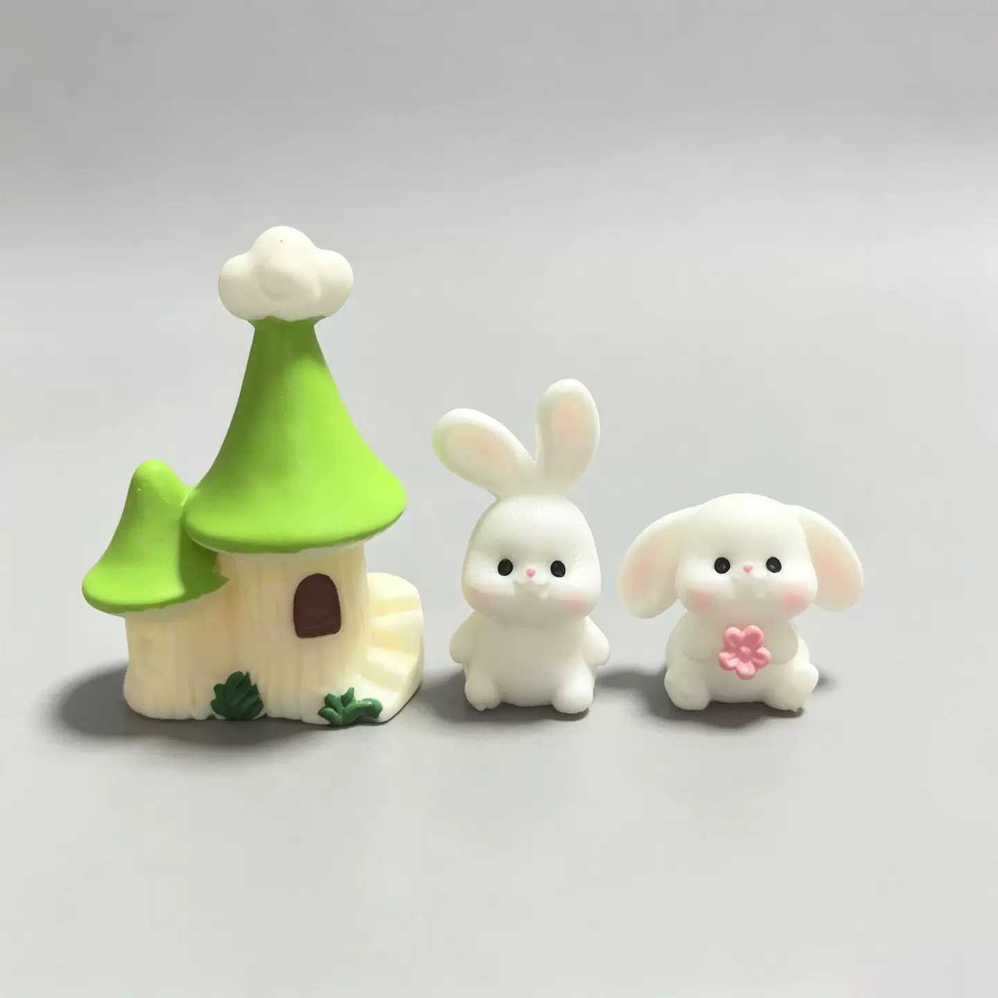 创意可爱小兔子城堡摆件|园艺内