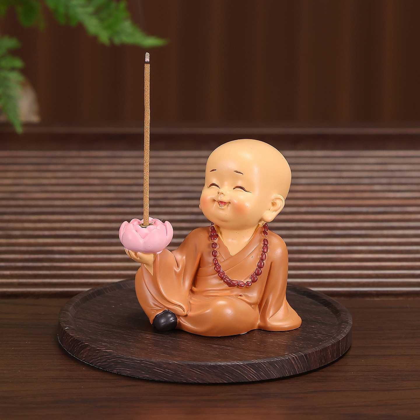 禅意小和尚线香插沙弥香座新中式