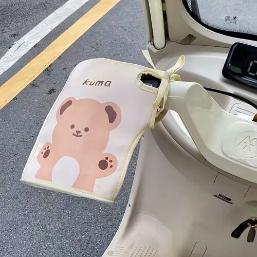 小熊电动三轮车防晒手套电车通用网纱透气可爱夏季防晒防水遮阳罩