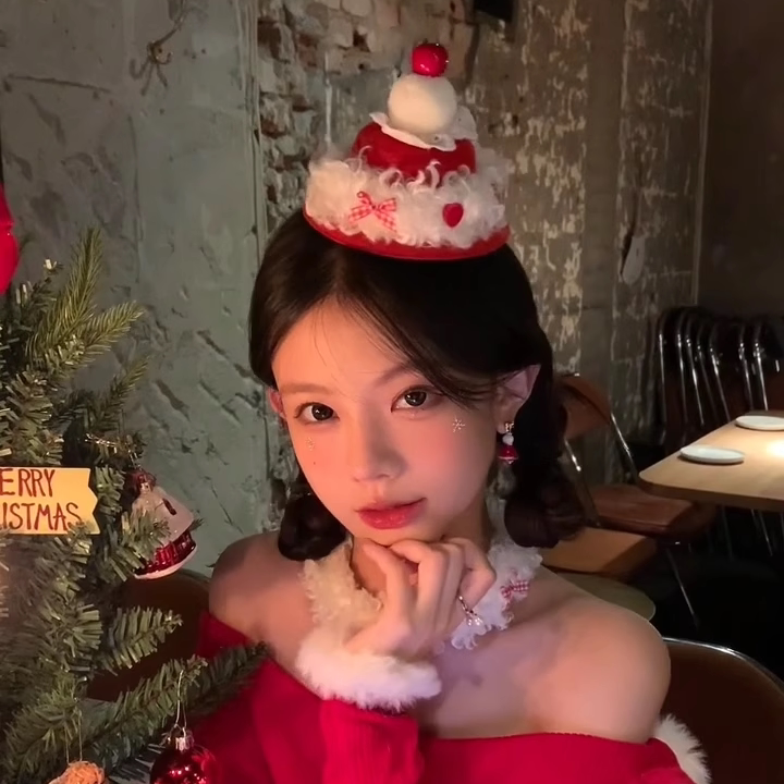 小红书同款圣诞头饰生日帽装饰