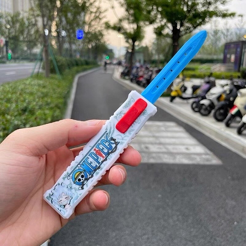 3d打印废柴小刀玩具弹射小刀塑料伸缩弹簧小刀直跳伸缩刀解压玩具