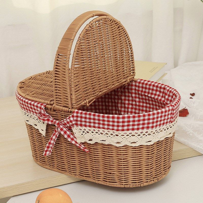 中秋节手工编织藤编收纳筐野餐篮聚餐篮藤编户外手提野餐篮水果篮,收纳整理,其他收纳篮,淘宝优惠券,粉丝福利购,淘宝优惠卷