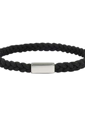 定制刻字情侣手链一对带手腕编织情侣款皮筋手环简约学生闺蜜手绳