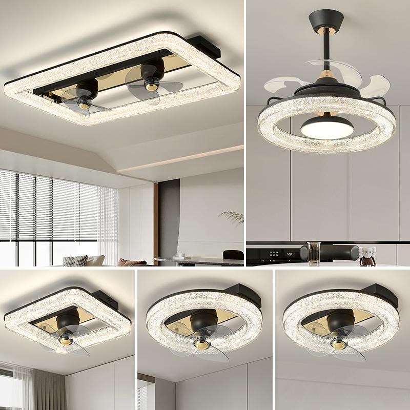 风扇灯2025新款客厅主灯家用一体吊灯现代简约意式创意大气吊扇灯