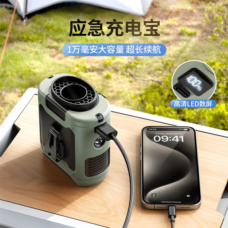 銮声挂腰风扇随身便携式消暑降温高温作业室户外焊工地蓝牙小风扇图片