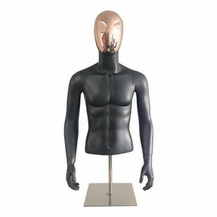 模特道具男全身服装 展示架挂钩 店金银电镀脸假人橱窗黑白韩版 男装