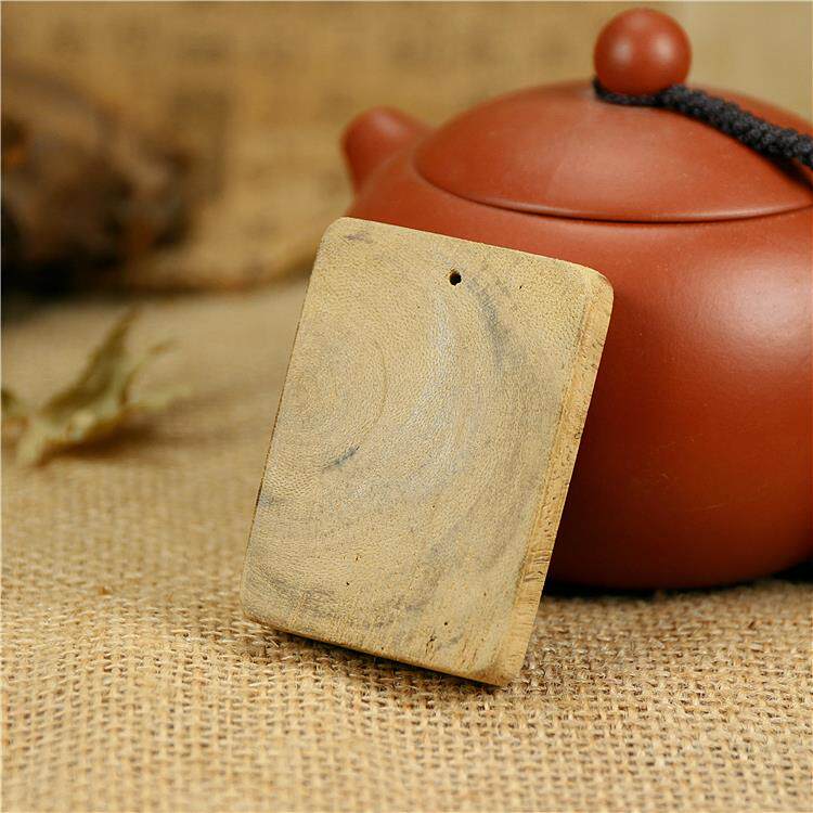 自然原木印尼花纹沉香四方牌挂件吊坠项链吊牌把件文玩木雕配饰