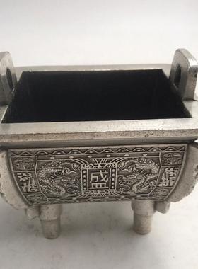 白铜鼎大中仿古檀香插香器供奉家用室内线香焚香炉纯铜器摆件