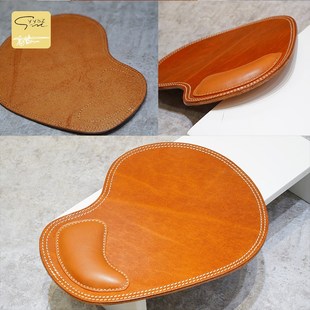 玩儿皮艺手工定制真皮滑鼠垫小号鼠标垫男电脑垫头层牛皮加厚桌垫