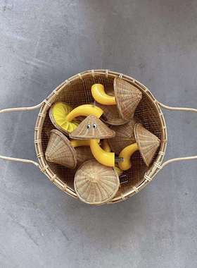 韩国藤编蘑菇感光暖色光源温馨柔宝宝儿童房独睡麻麻喂奶小夜灯