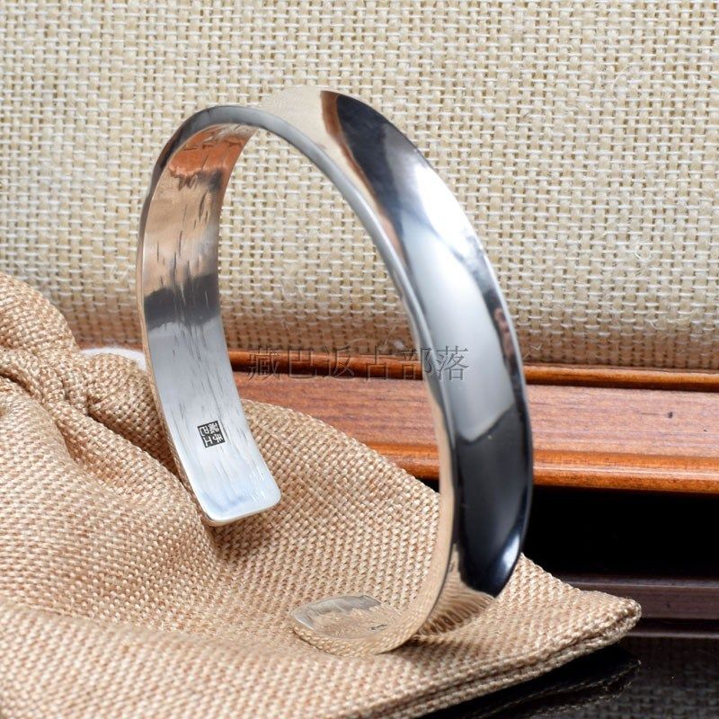 凹面纯银手镯男女银手饰定制银镯子可刻字情侣银手环加工定做,饰品/流行首饰/时尚饰品新,银饰手镯,淘宝优惠券,粉丝福利购,淘宝优惠卷