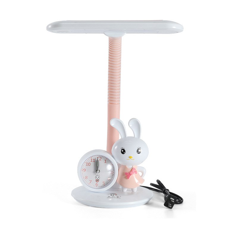 礼品台灯卡通护眼书桌儿童保视力多功能小学生床头灯带闹钟笔筒