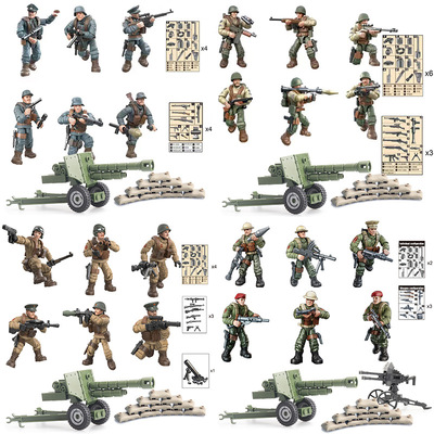 外贸拼装关节可动二战兵人军事