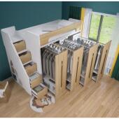 定 制小户型上床下柜衣帽间抽拉衣柜一体多功能儿童衣柜床带储物