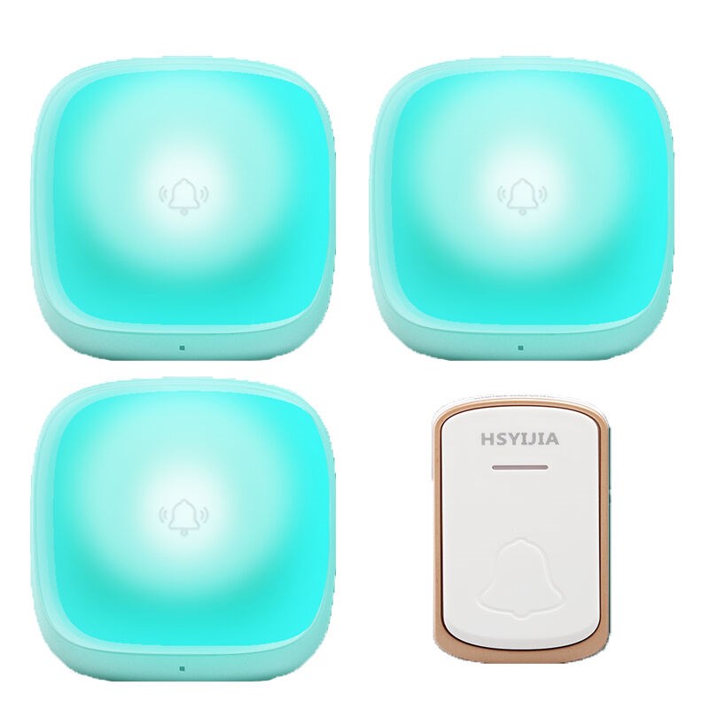 无线遥控声光门铃远距离大音量闪灯聋哑聋人强闪光老人服务呼叫器