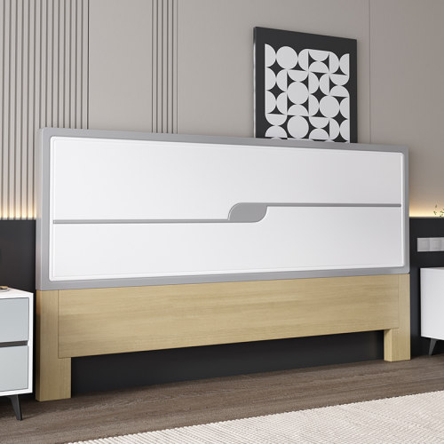 超薄款实木床头靠背板落地挡板